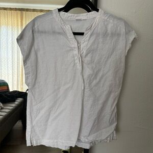 GAP LINEN LACE-UP BLOUSE